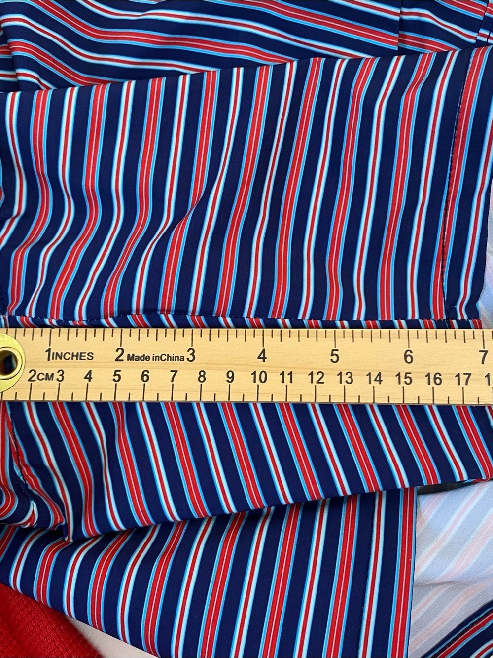 Lands End Men’s Striped Swim Shorts Red White Blue Lined 7” Inseam XL (40-42) - Picture 11 of 11